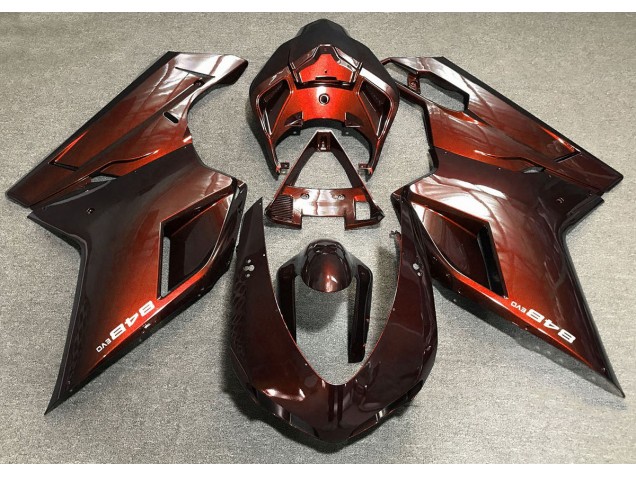 Dunkelorange 07-14 Ducati 848 1098 1198 Motorrad Verkleidung Dunkelorange 07-14 Ducati 848 1098 1198 Motorrad Verkleidung