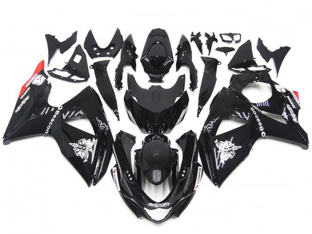 Einfarbig Schwarz Rot Glänzend Stil 09-16 GSXR 1000 Motorrad Verkleidung Einfarbig Schwarz Rot Glänzend Stil 09-16 GSXR 1000 Motorrad Verkleidung