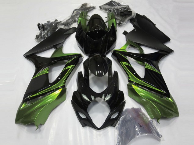 Elektrisches Grün & Schwarzglanz 07-08 GSXR 1000 Motorrad Verkleidung
