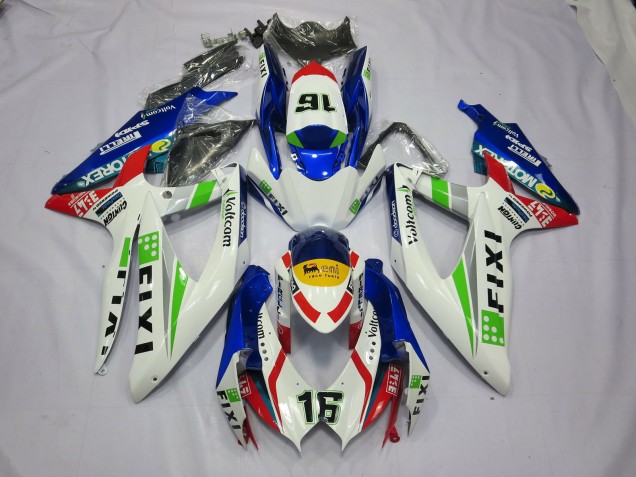 Fixi Blau 08-10 GSXR 600-750 Motorrad Verkleidung Fixi Blau 08-10 GSXR 600-750 Motorrad Verkleidung