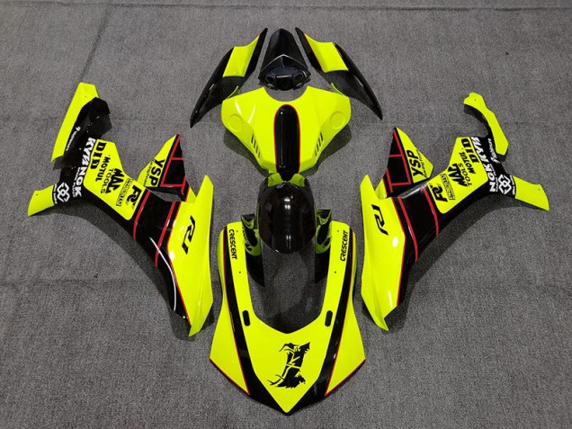 Florogelb & Schwarz 15-19 R1 Motorrad Verkleidung Florogelb & Schwarz 15-19 R1 Motorrad Verkleidung
