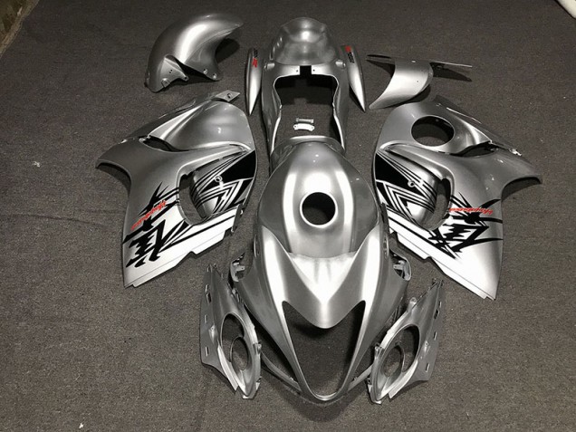 Flüssiges Silber & Rot 08-20 GSXR 1300 Motorrad Verkleidung