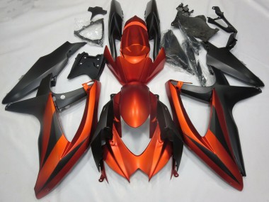 Gebranntes Matt Orange 08-10 GSXR 600-750 Motorrad Verkleidung