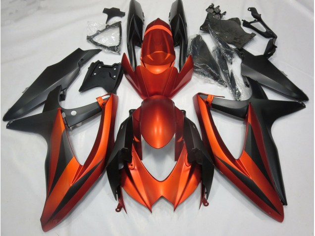Gebranntes Matt Orange 08-10 GSXR 600-750 Motorrad Verkleidung