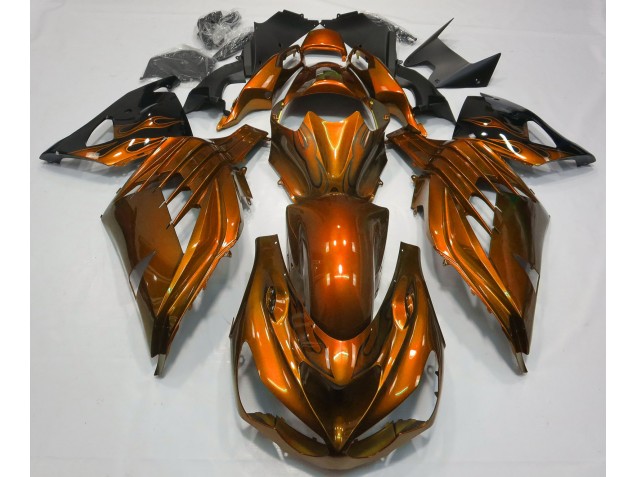 Gebranntes Orange Glänzend 12-21 ZX14R Motorrad Verkleidung Gebranntes Orange Glänzend 12-21 ZX14R Motorrad Verkleidung