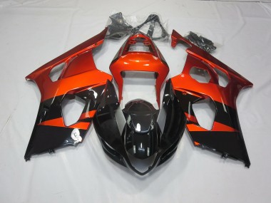 Gebranntes Orange & Schwarz 03-04 GSXR 1000 Motorrad Verkleidung