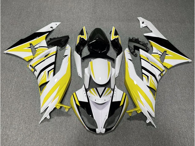 Gelb-Weiß-Schwarz-Zack 09-12 ZX6R Motorrad Verkleidung Gelb-Weiß-Schwarz-Zack 09-12 ZX6R Motorrad Verkleidung