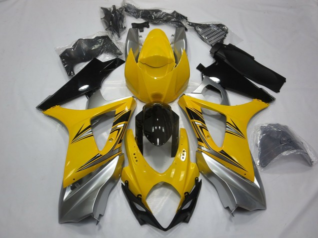 Gelb Silber 07-08 GSXR 1000 Motorrad Verkleidung