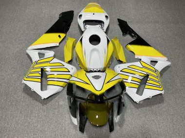 Gelb-Weiße Flügel 05-06 CBR600RR Motorrad Verkleidung