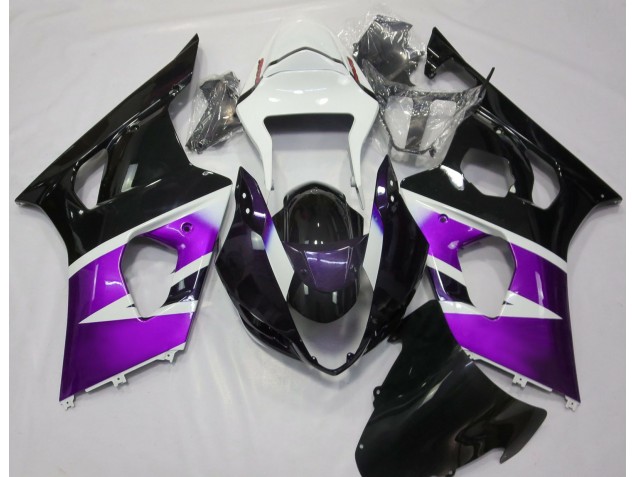 Glanz Lila & Weiß 03-04 GSXR 1000 Motorrad Verkleidung