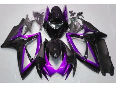 Glanz Lila & Schwarz 06-07 GSXR 600-750 Motorrad Verkleidung