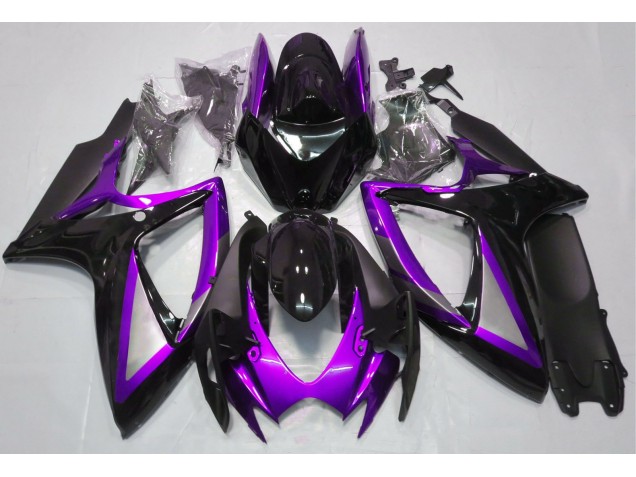 Glanz Lila & Schwarz 06-07 GSXR 600-750 Motorrad Verkleidung
