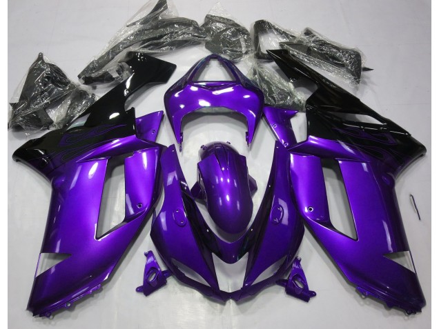 Glanz Lila & Schwarz 07-08 ZX6R Motorrad Verkleidung