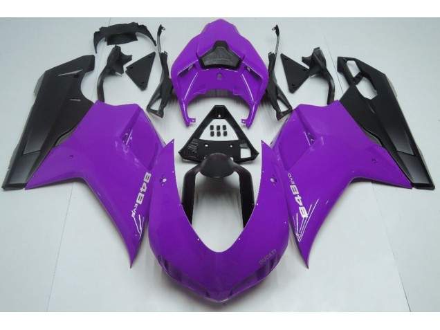 Glanz Lila & Schwarz 07-14 Ducati 848 1098 1198 Motorrad Verkleidung Glanz Lila & Schwarz 07-14 Ducati 848 1098 1198 Motorrad Verkleidung