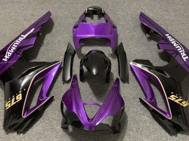 Glanz Lila & Schwarz 09-12 Daytona 675 Motorrad Verkleidung