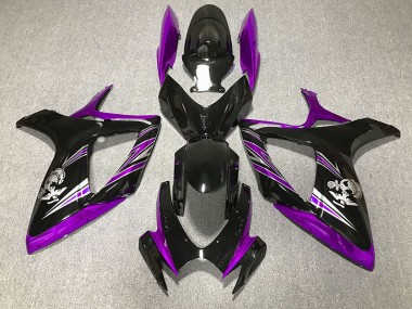 Glanz Lila & Schwarzes Design 06-07 GSXR 600-750 Motorrad Verkleidung