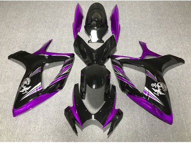 Glanz Lila & Schwarzes Design 06-07 GSXR 600-750 Motorrad Verkleidung