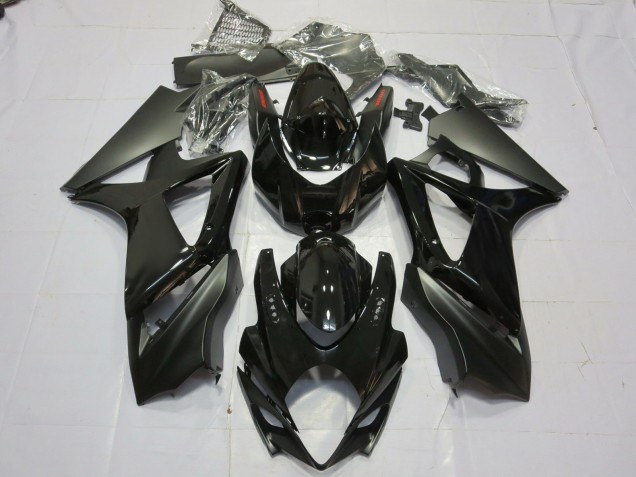 Glanz & Matt Schwarz 07-08 GSXR 1000 Motorrad Verkleidung