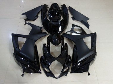 Glanz & Matt Schwarz Schlicht 07-08 GSXR 1000 Motorrad Verkleidung
