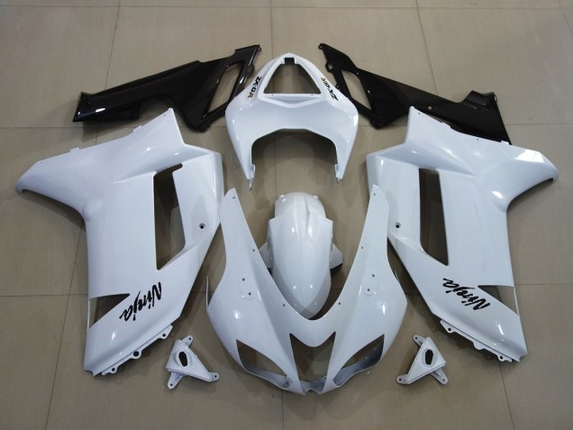 Glänzend Weiß 07-08 ZX6R Motorrad Verkleidung Glänzend Weiß 07-08 ZX6R Motorrad Verkleidung