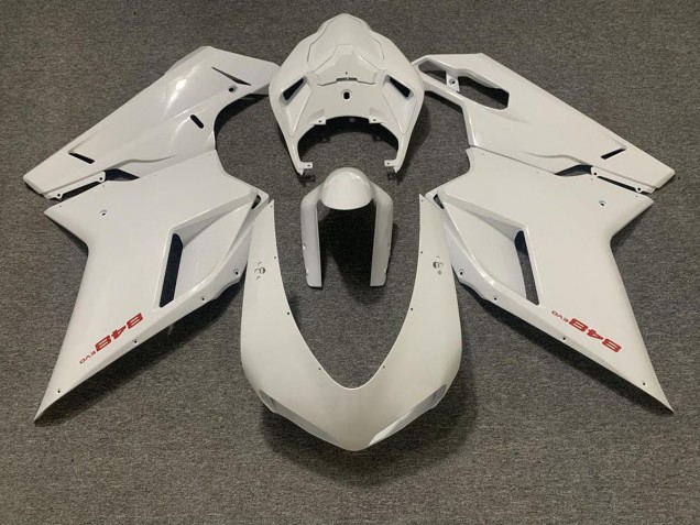 Glänzend Weiß 07-14 Ducati 848 1098 1198 Motorrad Verkleidung Glänzend Weiß 07-14 Ducati 848 1098 1198 Motorrad Verkleidung