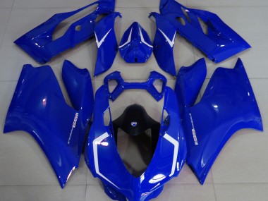 Glänzend Blau & Weiß 11-14 Ducati 1199 Motorrad Verkleidung