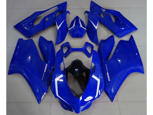 Glänzend Blau & Weiß 11-14 Ducati 1199 Motorrad Verkleidung Glänzend Blau & Weiß 11-14 Ducati 1199 Motorrad Verkleidung