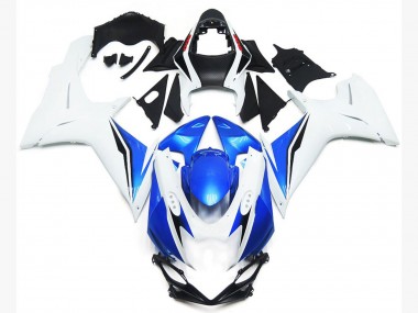 Glänzend Weiß & Blau 11-24 GSXR 600-750 Motorrad Verkleidung