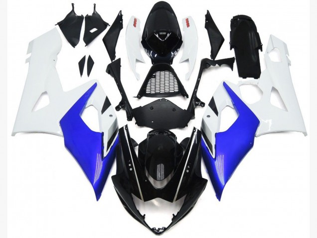 Glänzend Blau & Glänzend Weiß 05-06 GSXR 1000 Motorrad Verkleidung