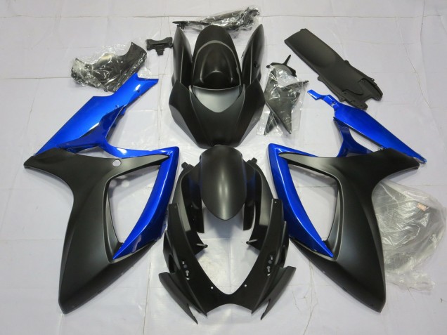 Glänzend Blau & Matt Schwarz 06-07 GSXR 600-750 Motorrad Verkleidung Glänzend Blau & Matt Schwarz 06-07 GSXR 600-750 Motorrad Verkleidung