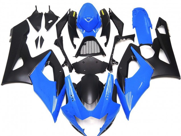 Glänzend Blau Mit Gelben Logos 05-06 GSXR 1000 Motorrad Verkleidung Glänzend Blau Mit Gelben Logos 05-06 GSXR 1000 Motorrad Verkleidung