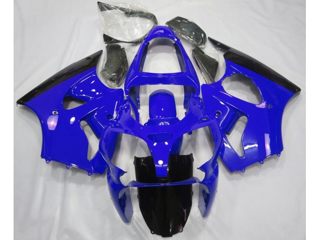 Glänzend Blau & Schwarz 00-02 ZX6R Motorrad Verkleidung Glänzend Blau & Schwarz 00-02 ZX6R Motorrad Verkleidung