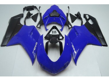 Glänzend Blau & Schwarz 07-14 Ducati 848 1098 1198 Motorrad Verkleidung