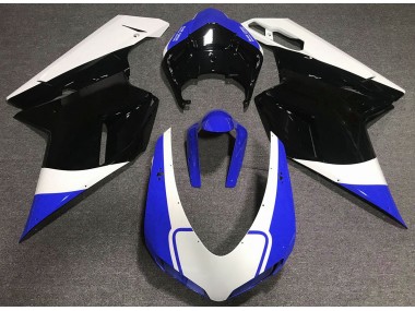 Glänzend Blau Weiß & Schwarz 07-14 Ducati 848 1098 1198 Motorrad Verkleidung
