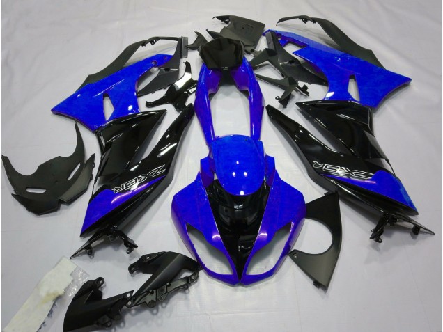 Glänzend Blau & Schwarz 09-12 ZX6R Motorrad Verkleidung Glänzend Blau & Schwarz 09-12 ZX6R Motorrad Verkleidung