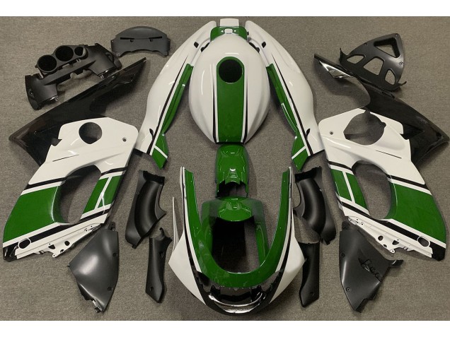 Glänzend Weiß & Dunkelgrün 98-07 YZF600 Motorrad Verkleidung