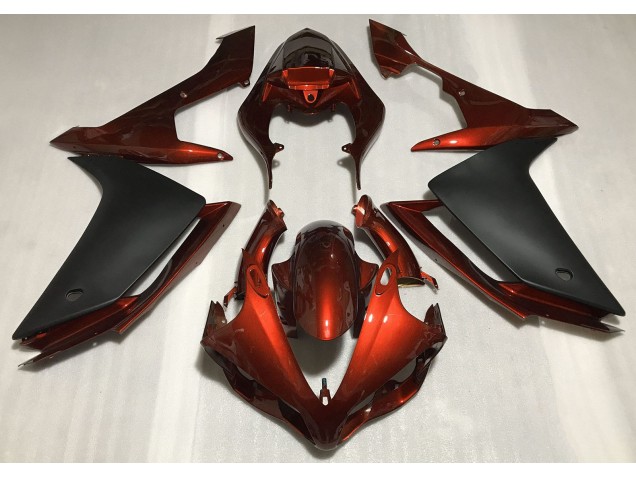 Glänzend Dunkelorange & Schwarz 07-08 R1 Motorrad Verkleidung Glänzend Dunkelorange & Schwarz 07-08 R1 Motorrad Verkleidung