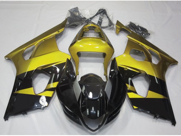Glänzend Gelb & Schwarz 03-04 GSXR 1000 Motorrad Verkleidung