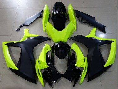 Glänzend Gelb & Schwarz 06-07 GSXR 600-750 Motorrad Verkleidung