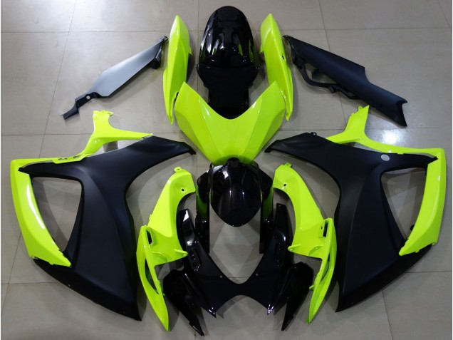 Glänzend Gelb & Schwarz 06-07 GSXR 600-750 Motorrad Verkleidung
