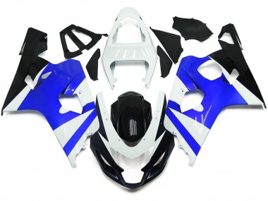 Glänzend Weiß & Glänzend Blau 04-05 GSXR 600-750 Motorrad Verkleidung