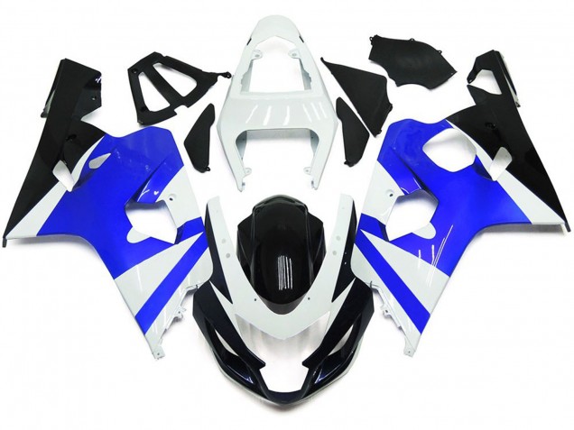 Glänzend Weiß & Glänzend Blau 04-05 GSXR 600-750 Motorrad Verkleidung