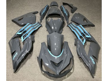 Glänzend Grau & Hellblau 12-21 ZX14R Motorrad Verkleidung