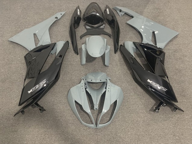 Glänzend Grau & Schwarz 09-12 ZX6R Motorrad Verkleidung