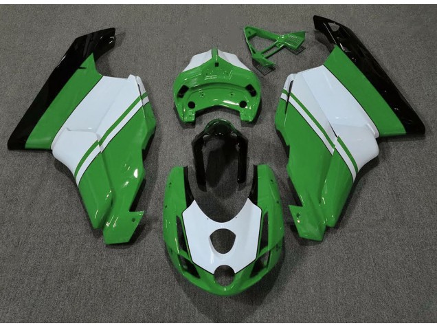 Glänzend Grün & Weiß 03-04 Ducati 749 999 Motorrad Verkleidung