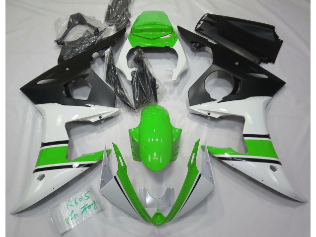 Glänzend Weiß & Grün 03-04 R6 Motorrad Verkleidung