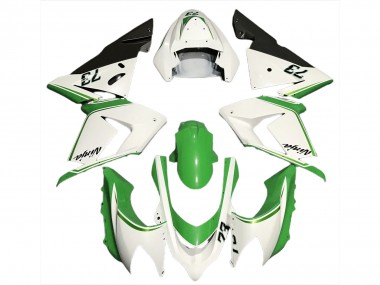 Glänzend Weiß & Grün 04-05 ZX10R Motorrad Verkleidung
