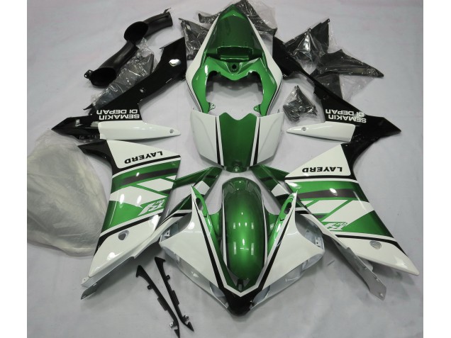 Glänzend Weiß & Grün 07-08 R1 Motorrad Verkleidung Glänzend Weiß & Grün 07-08 R1 Motorrad Verkleidung