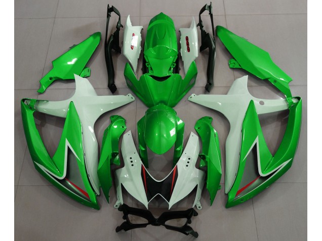 Glänzend Grün & Weiß 08-10 GSXR 600-750 Motorrad Verkleidung