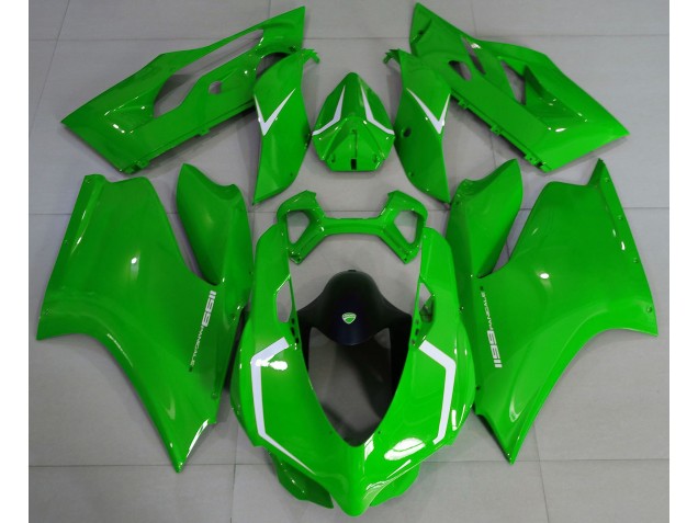 Glänzend Grün & Weiß 11-14 Ducati 1199 Motorrad Verkleidung